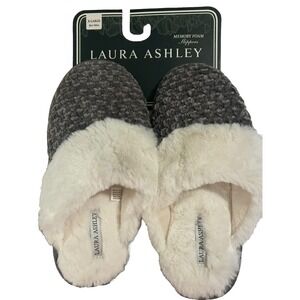 LAURA ASHLEY Women's  Slippers Size: XL 9 1/2 - 10 1/2. Gray . New!